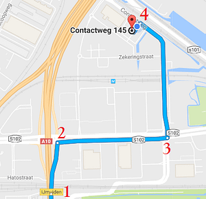 Routebeschrijving per auto - Osteopathie Janssens Amsterdam